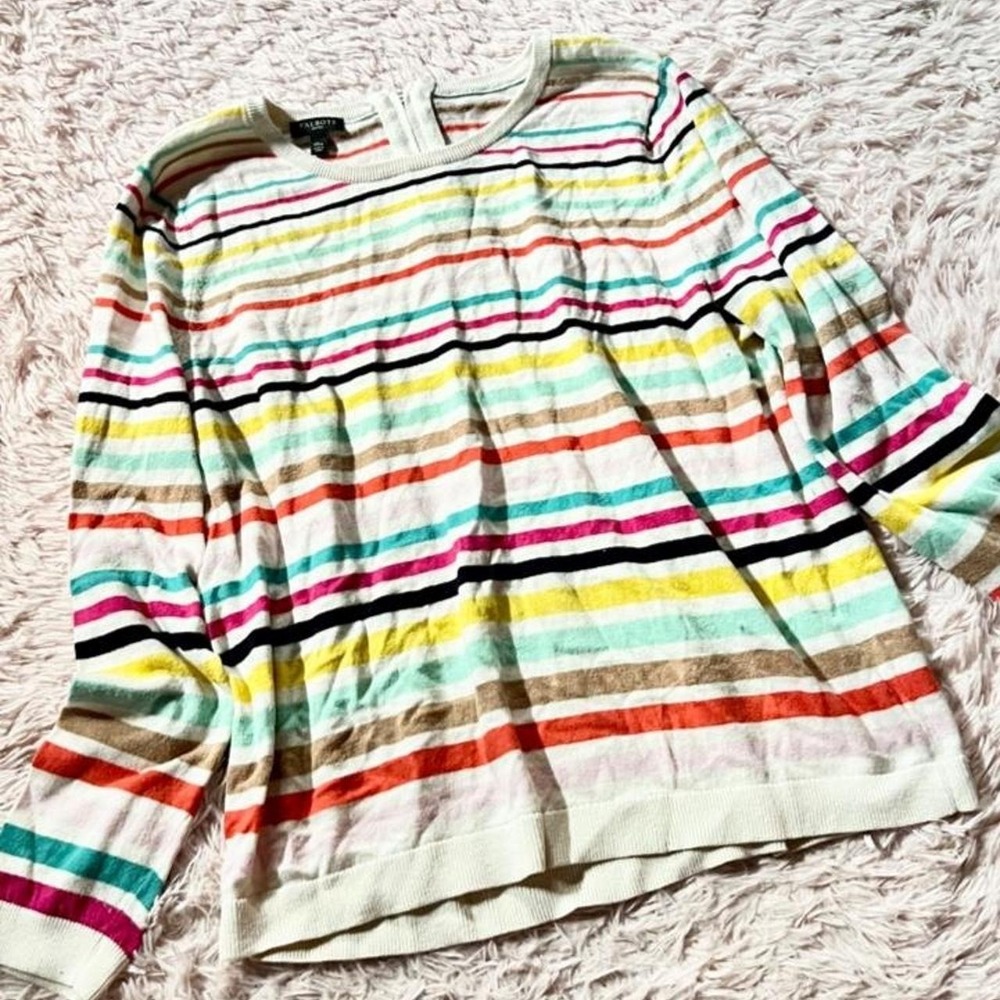 Rainbow Colorful Kidcore Whimsical Pastel Teacher Core Sweater Womens‎ XLP Clown